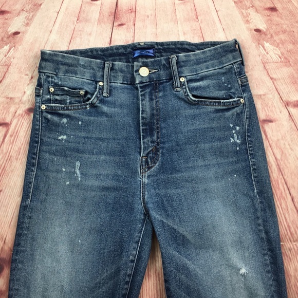 ⭐️MOTHER High Waisted Looker Jean in Loud is how I love you Size 27x29 1/2 - Picture 13 of 16